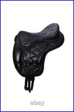 Handmade Treeless Horse Saddle Soft Leather English Riding Saddle Lightweigh