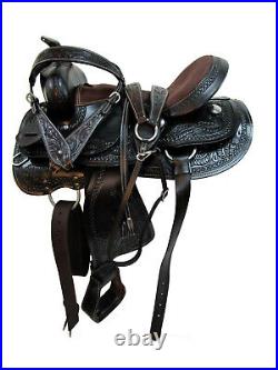 Handmade Western Barrel Saddle 15 16 17 18 Pleasure Tooled Leather Horse Tack