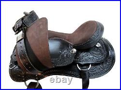 Handmade Western Barrel Saddle 15 16 17 18 Pleasure Tooled Leather Horse Tack