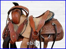 Hard Seat Roping Saddle 15 16 17 18 Pleasure Ranch Horse Rancher Leather Tack