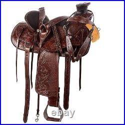 Heavy Duty Wade Tree Roping Ranch Cowboy Western Leather Horse Saddle 10 18