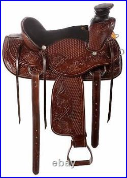 Heavy Duty Wade Tree Roping Ranch Cowboy Western Leather Horse Saddle 10 18