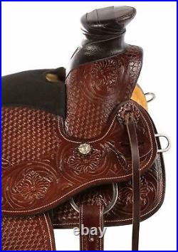 Heavy Duty Wade Tree Roping Ranch Cowboy Western Leather Horse Saddle (12-18)
