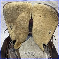 Hereford Brand Western Pleasure Saddle Brown Leather Floral Tooled See Pictures