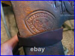 Hereford Tex Tan Barrel Saddle Round Skirt 14 Seat