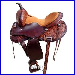 High Quality Black Leather Western Barrel Horse Tack Size 15