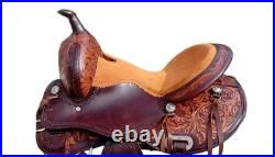 High Quality Black Leather Western Barrel Horse Tack Size 15