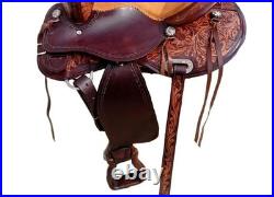 High Quality Black Leather Western Barrel Horse Tack Size 15