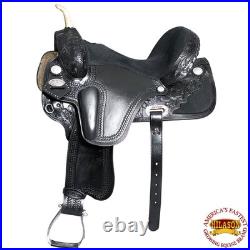 Hilason 15 In Flex Tree Western Horse Saddle American Leather Trail Barrel