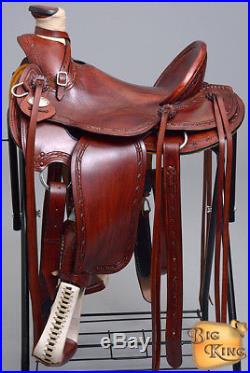 Hilason Big King Series Western Wade Ranch Roping Cowboy Trail Saddle 15 16 17