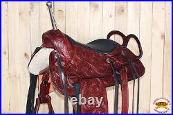 Hilason Custom Designed Rare Western Trick Riding Saddle Mahogany