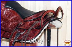 Hilason Custom Designed Rare Western Trick Riding Saddle Mahogany