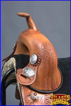 Hilason Western Horse Treeless Trail Barrel Saddle American Leather