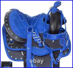 Horse Pony Saddle Western Trail Barrel Show Child Synthetic Tack Pad 10 12 13