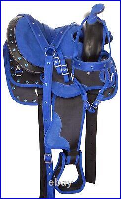 Horse Pony Saddle Western Trail Barrel Show Child Synthetic Tack Pad 10 12 13