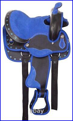 Horse Pony Saddle Western Trail Barrel Show Child Synthetic Tack Pad 10 12 13