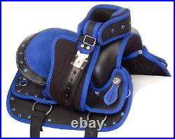 Horse Pony Saddle Western Trail Barrel Show Child Synthetic Tack Pad 10 12 13