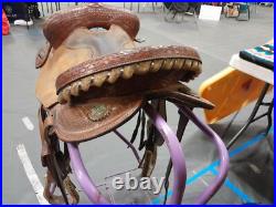 Horse Saddle-Charymane James Cactus Barrel Racing Saddle Full QH Bars