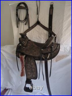 Horse Saddle Ranch Roping Wade Leather Western Roper Tree A Fork Work Trail Tack