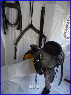 Horse Saddle Ranch Roping Wade Leather Western Roper Tree A Fork Work Trail Tack