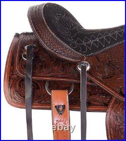 Horse Saddle Wade Tree A Fork Western Premium Leather Roping Ranch Work 10-18 DF