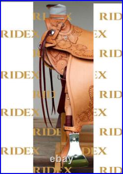 Horse Saddle Wade Tree A Fork Western Premium Leather Roping Ranch Work F/Ship