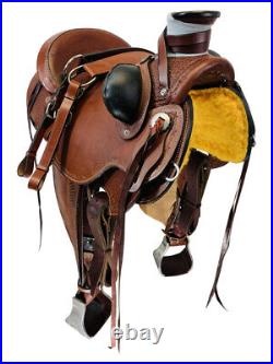 Horse Saddle Wade Tree A Fork Work Western Tack Equestrian Leather 12-18 in MD45