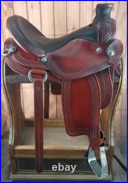Horse Saddle Western Leather Wade Tree A Fork Work Ranch Roping Equestrian Tack