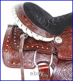 Horse Saddle Western Pleasure Trail Barrel Roping Ranch Show Leather Tack 12 13