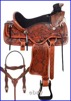 Horse Saddle Western Premium Trail Wade Roping Ranch Work Leather Tack 15 18