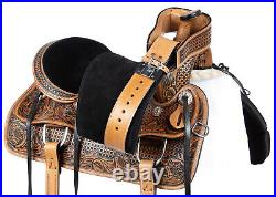 Horse Saddle Western Trail Endurance Leather Matching Tack Set 16 17 18
