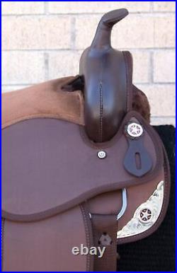 Horse Saddle Western Used Pleasure Trail Barrel Racer Pro Synthetic Tack 16 17