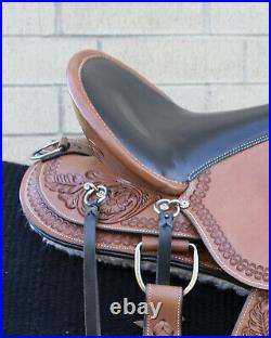 Horse Saddle Western Used Pleasure Trail Barrel Racing Leather Tack 16