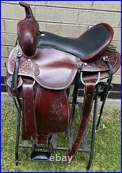 Horse Saddle Western Used Pleasure Trail Custom Brown Leather Tack 15 16 17 18