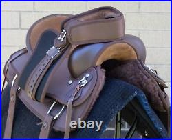 Horse Saddle Western Used Trail Barrel Classic Synthetic Tack 15 16 17 18