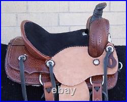 Horse Saddle Western Used Trail Barrel Roping Ranch Tooled Leather Tack 12 13