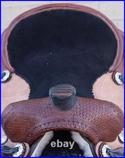 Horse Saddle Western Used Trail Barrel Roping Ranch Tooled Leather Tack 12 13