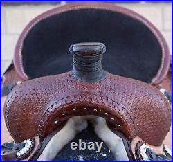 Horse Saddle Western Used Trail Barrel Roping Ranch Tooled Leather Tack 12 13