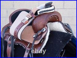 Horse Saddle Western Used Trail Barrel Roping Ranch Tooled Leather Tack 12 13