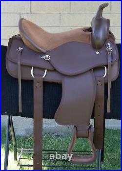 Horse Saddle Western Used Trail Brown Synthetic Premium Tack Set 15 16 17 18