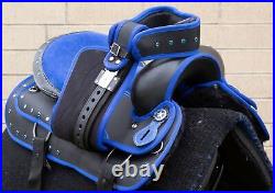 Horse Saddle Western Used Trail Crystal Cordura Synthetic Tack 16 17 18