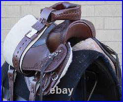 Horse Saddle Western Used Trail Gaited All Purpose Leather Tack Set 16 17