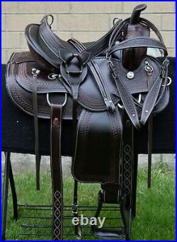 Horse Saddle Western Used Trail Gaited Custom Pro Leather Tack Set 15 16