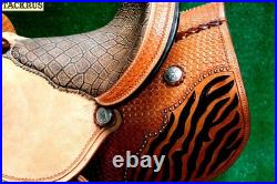 Horse Western Barrel Show Pleasure LEATHER SADDLE Bridle 5020