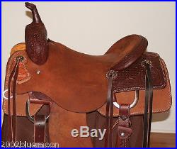 Jays 16 Cutting Saddle Tooled Hermann Oak Leather Jeremiah Watt