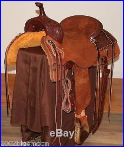 Jays 16 Cutting Saddle Tooled Hermann Oak Leather Jeremiah Watt