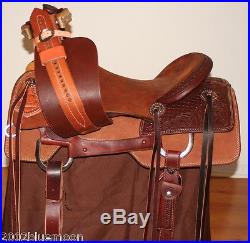 Jays 16 Cutting Saddle Tooled Hermann Oak Leather Jeremiah Watt