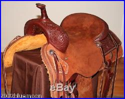 Jays 16 Cutting Saddle Tooled Hermann Oak Leather Jeremiah Watt