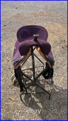 Josh Andrews 15 Lightweight Barrel Racing Saddle Pencil Roll Black