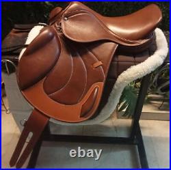 Jumping CC Brown Leather Horse Saddle Size 14 to 18 inch available